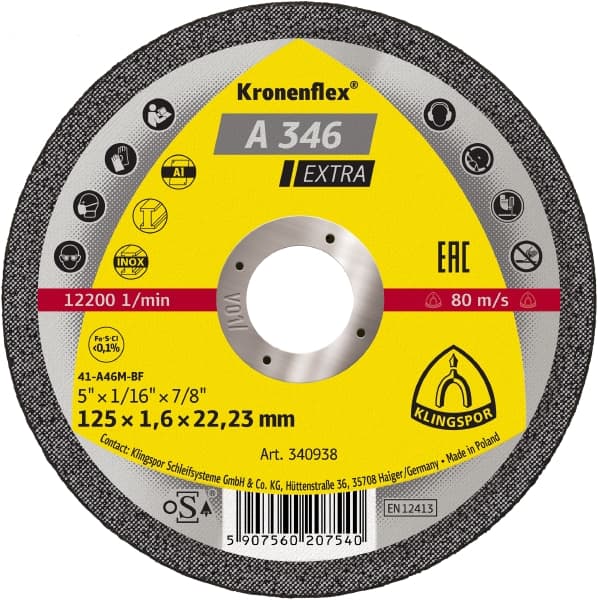 Disc de debitare A 346 EXTRA , Ø125x1,6 Klingspor